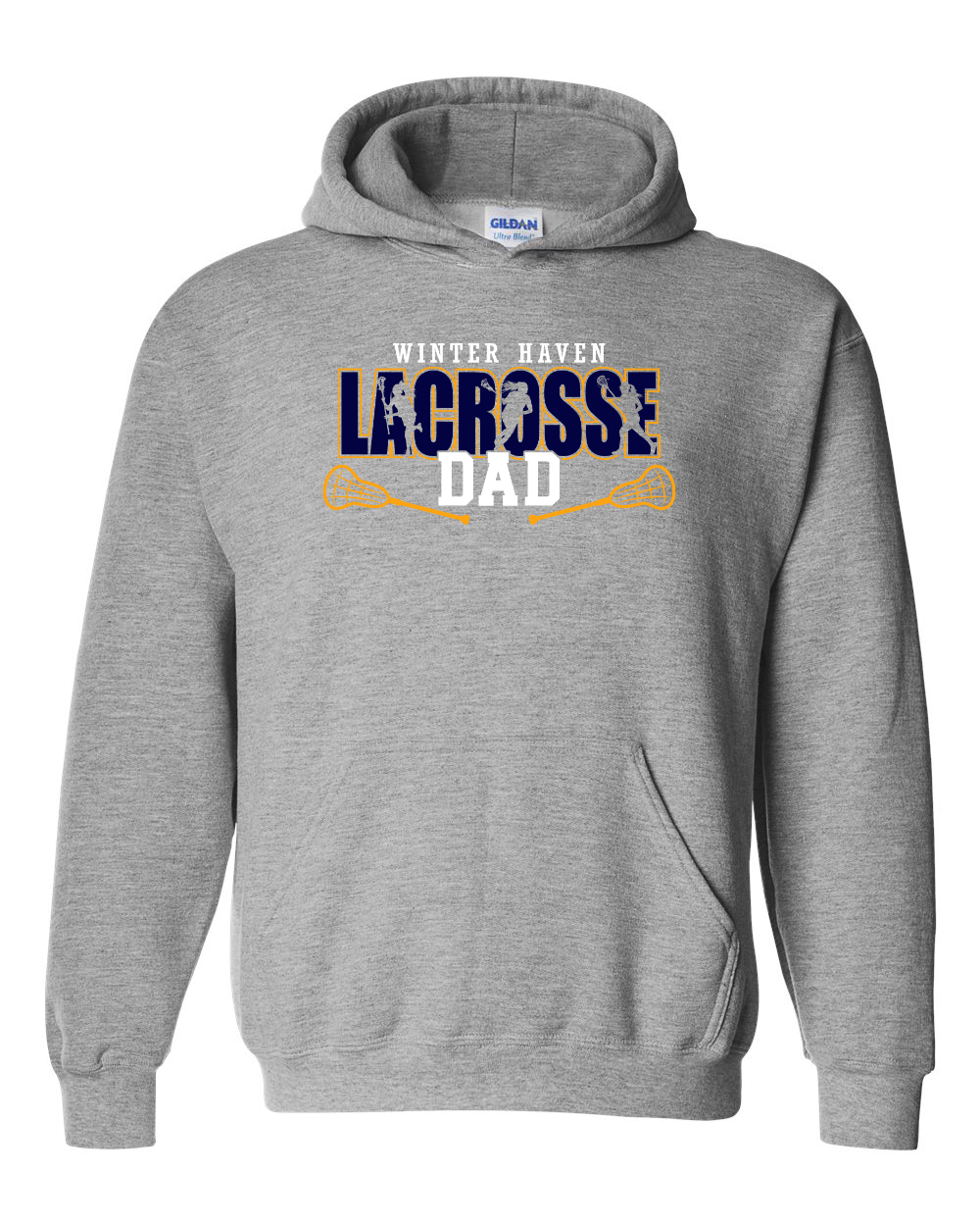 Girls Lacrosse with Family Title Block Grey 06