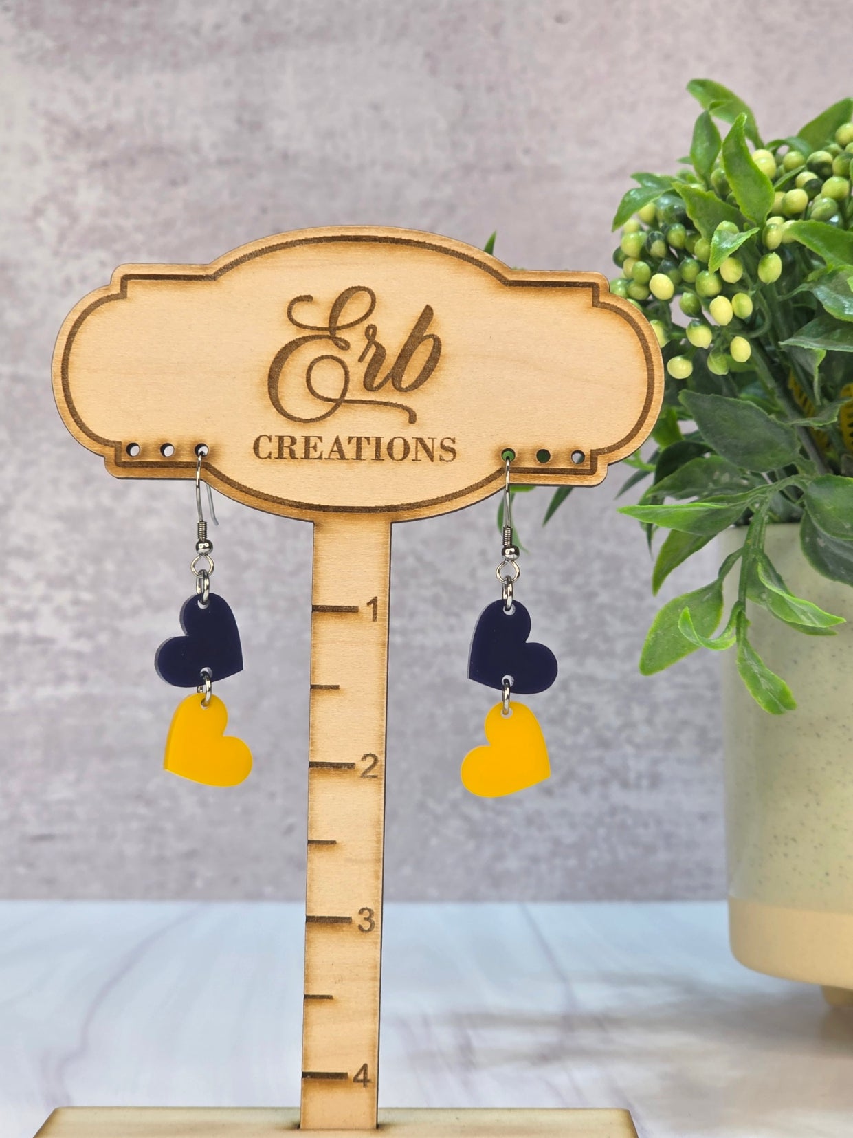 Blue & Gold Hearts