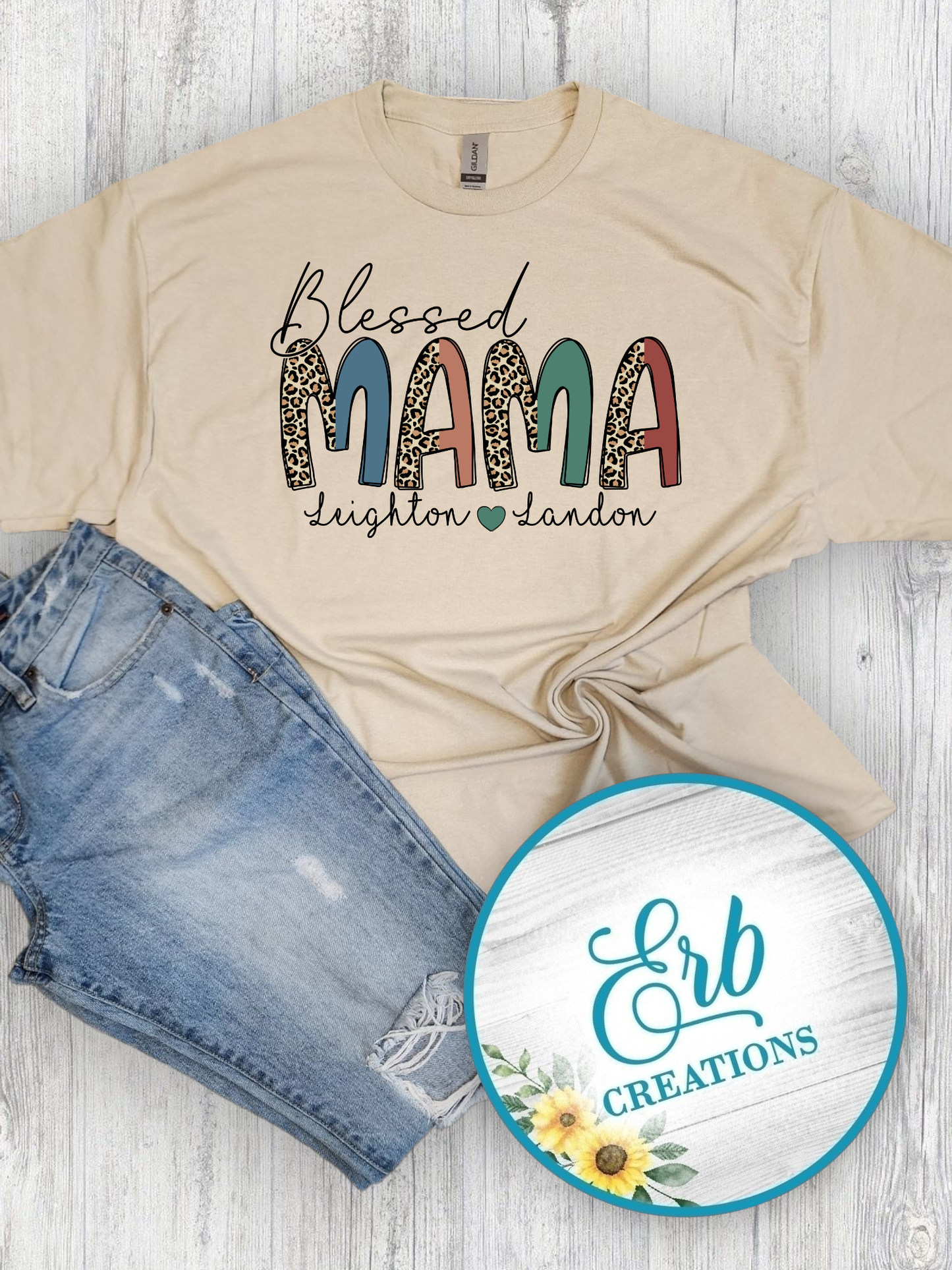 Custom Blessed Mama with Names