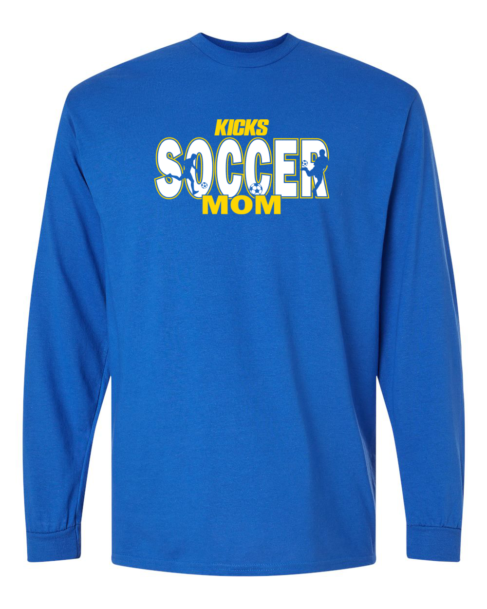 Kicks Soccer Family Title on Blue (multiple styles)