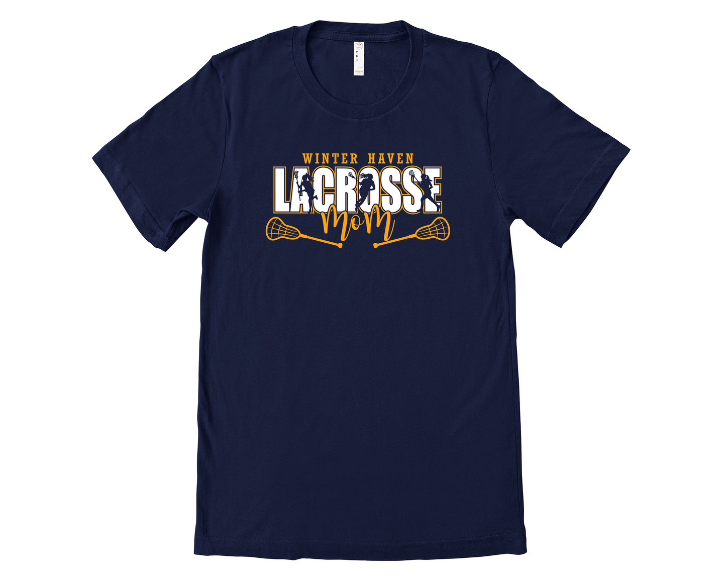 Girls Lacrosse with Family Title Navy