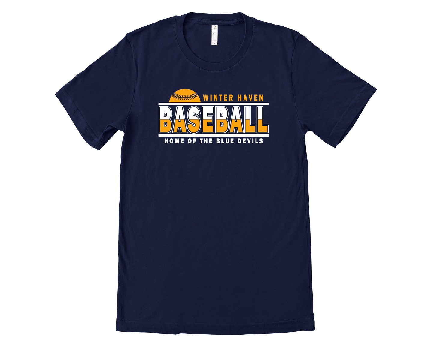 Winter Haven Baseball Double Line Navy