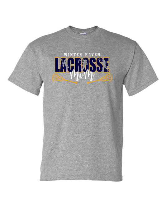Girls Lacrosse with Family Title Script Grey 07