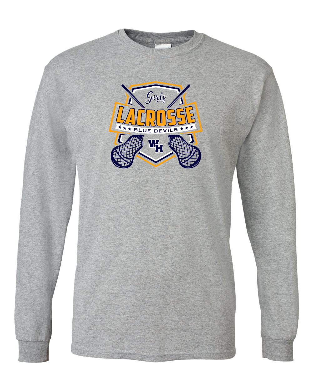 Girls Lacrosse Blue Devils WH Grey 09