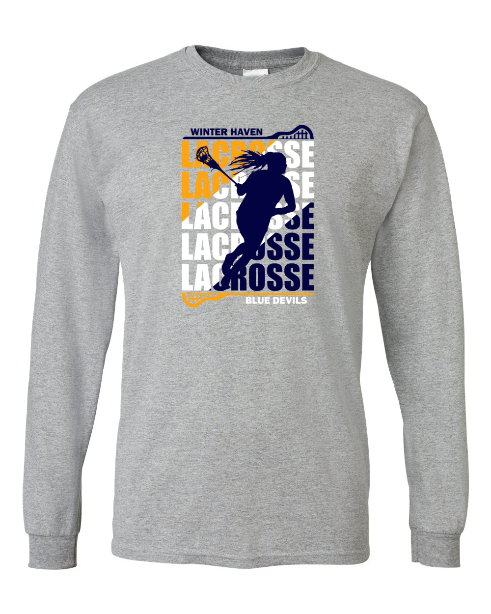 Girls Lacrosse Retro Grey 20