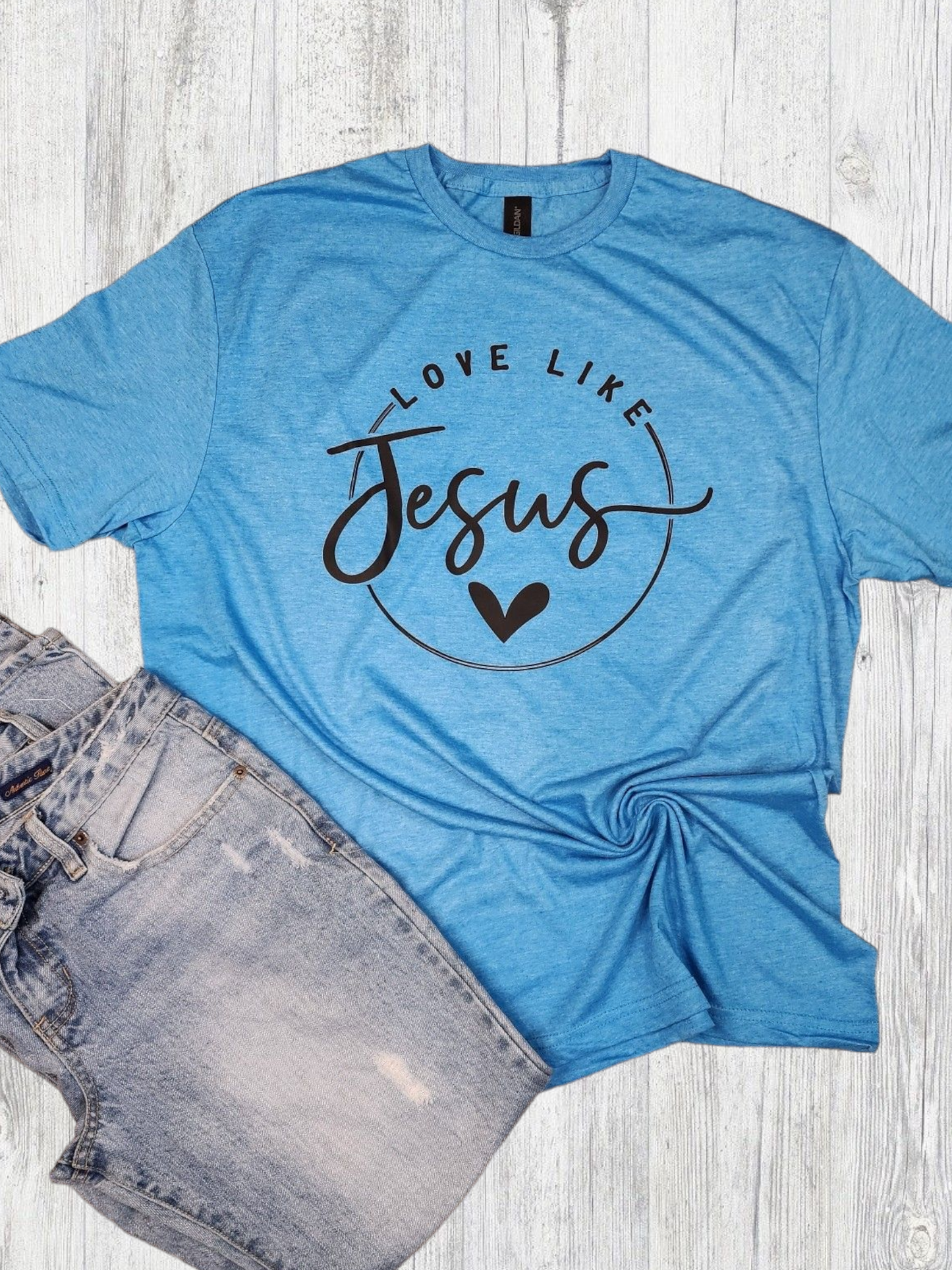 Love Like Jesus Blue T-shirt