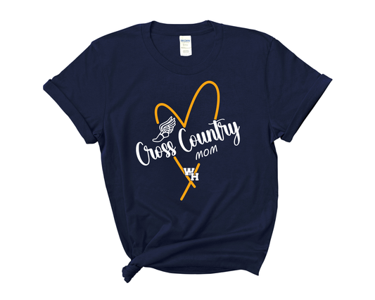 Cross Country Heart Custom Title Navy