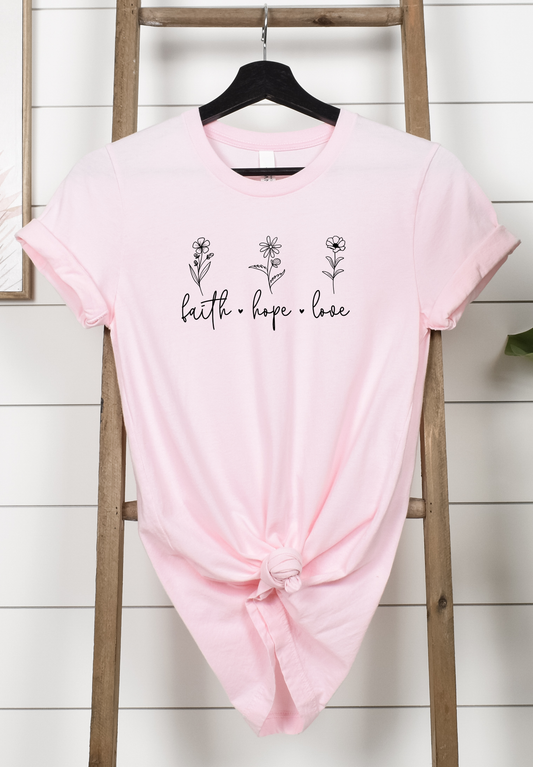 Faith Hope Love Floral