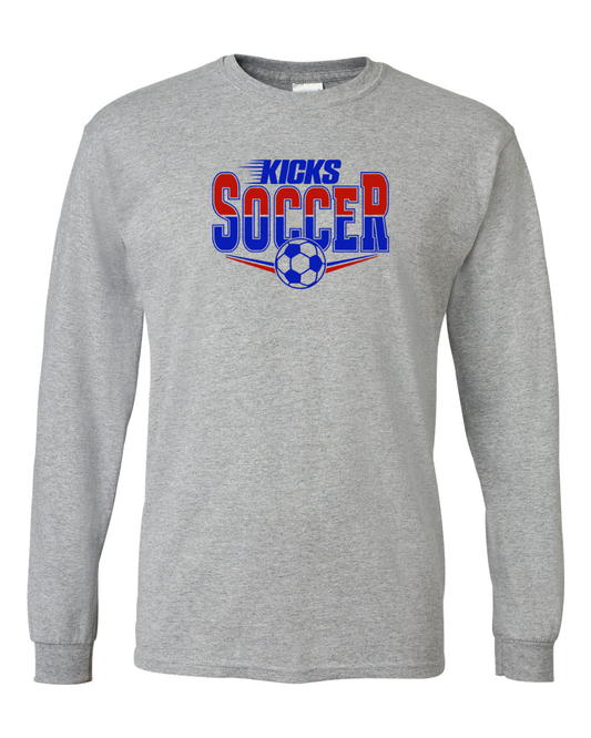 Kicks Soccer Split Red and Blue on Grey (multiple styles)