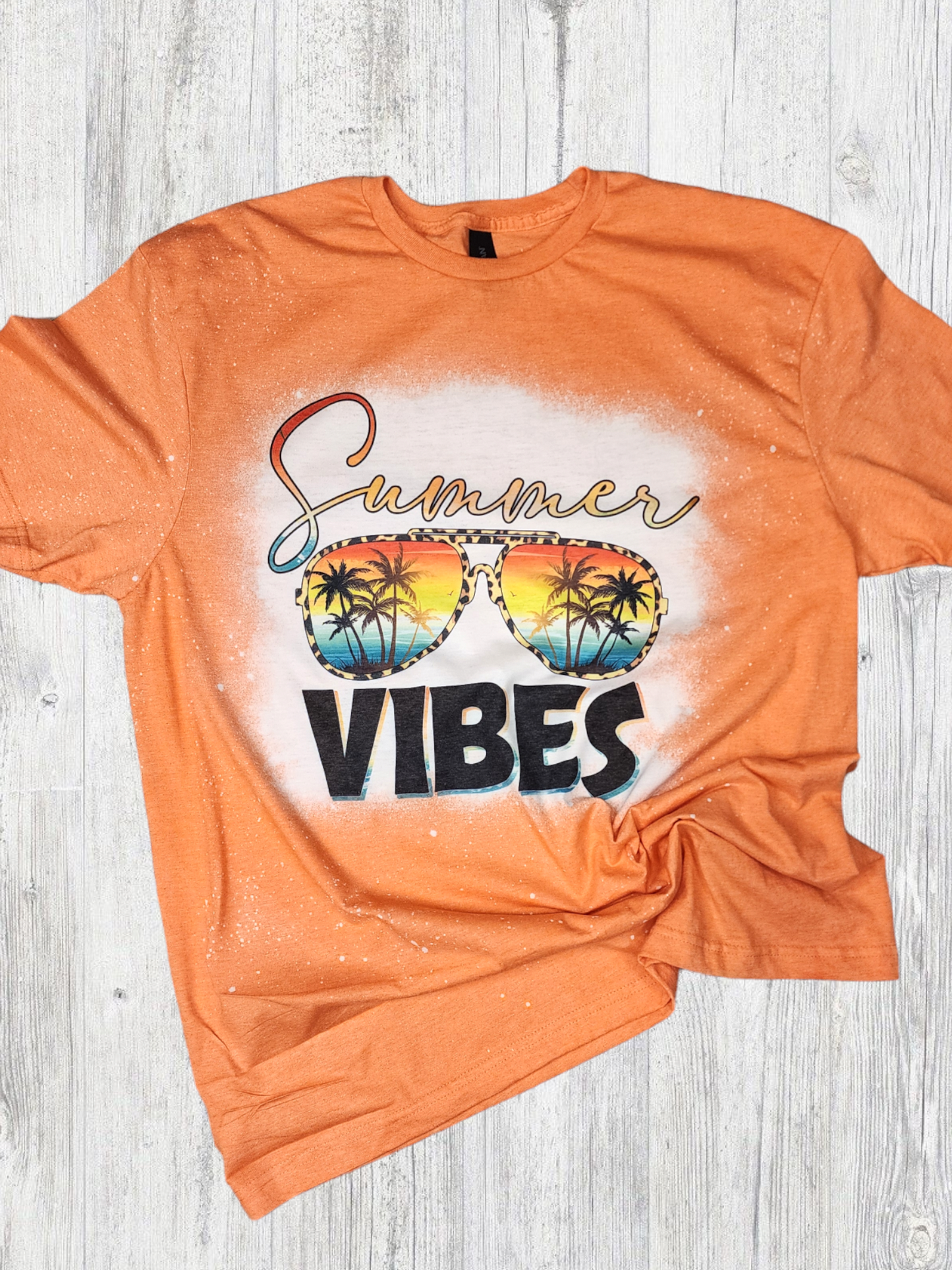 Summer Vibes Bleached Tee