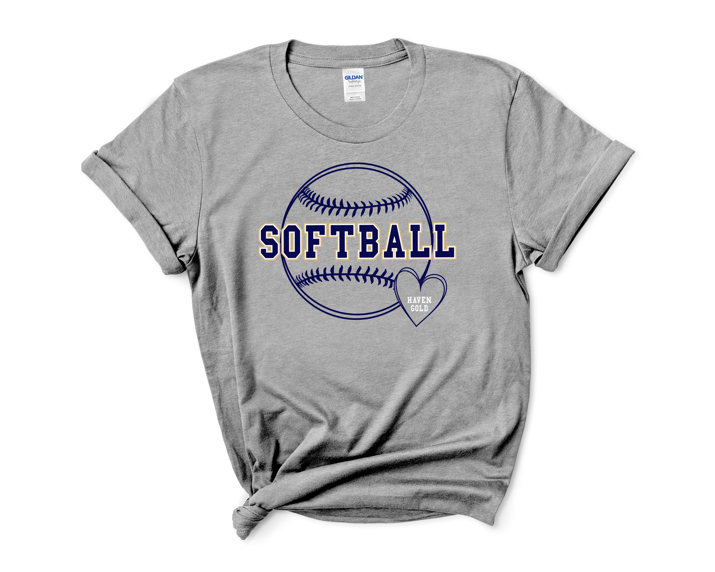 Softball HG Heart Grey