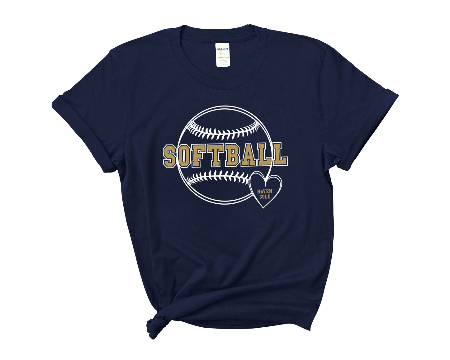 Softball HG Heart Navy