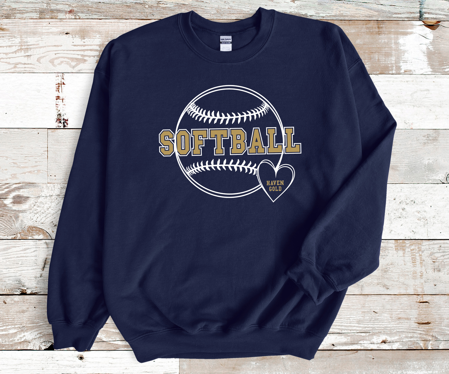 Softball HG Heart Navy