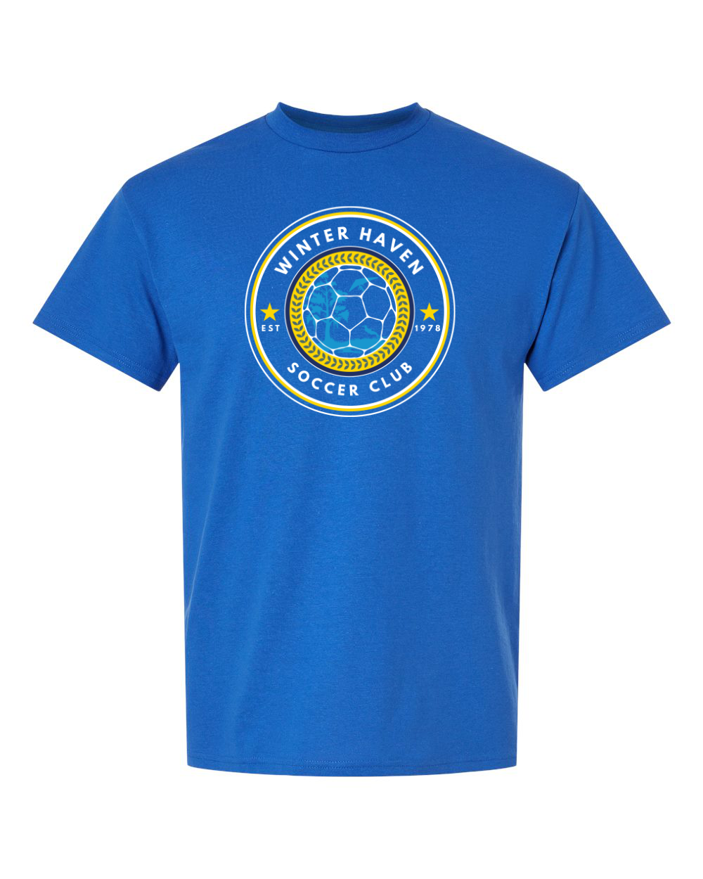 Winter Haven Soccer Club Logo on Blue (multiple styles)