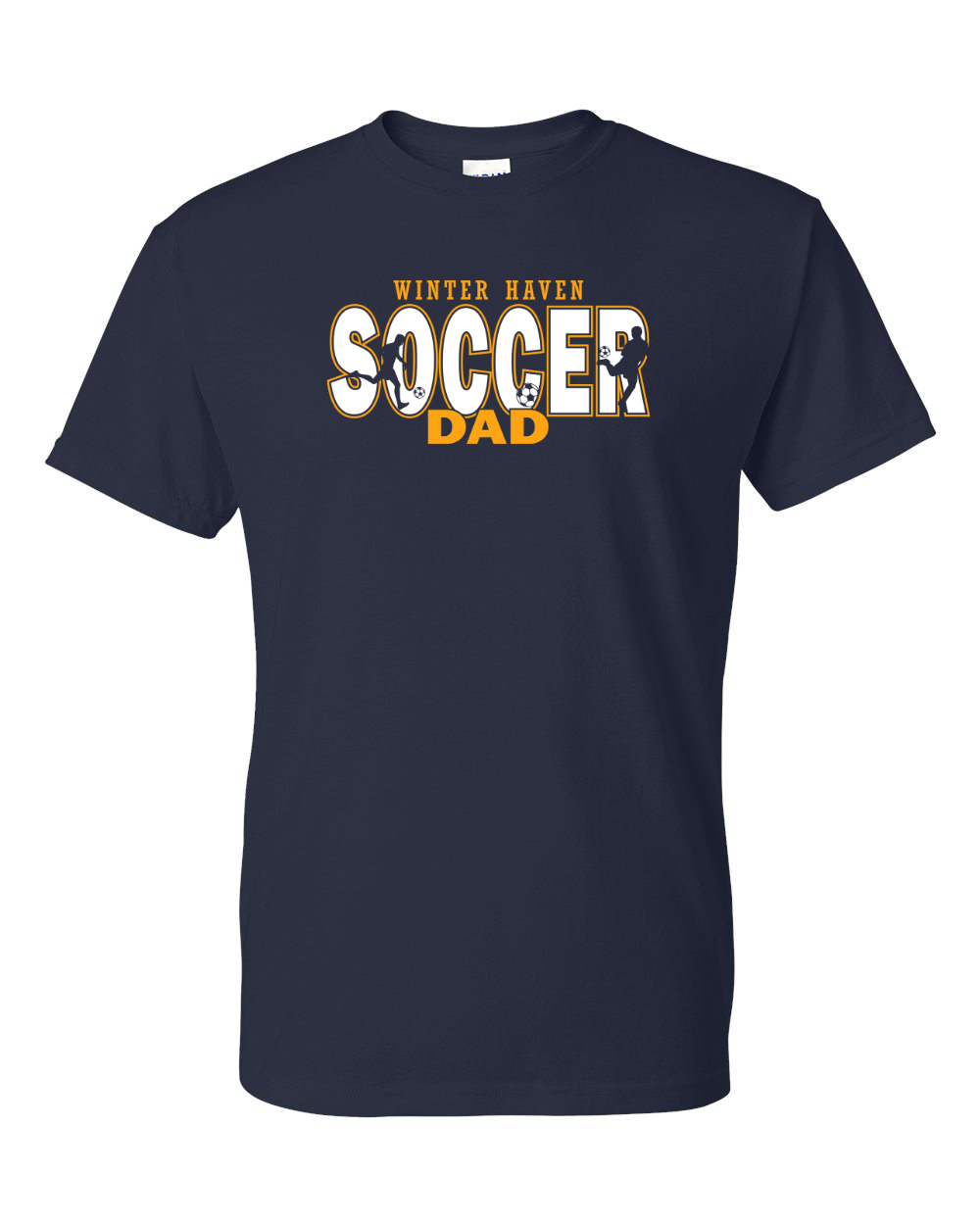 WH Soccer Player Family Title Block Navy