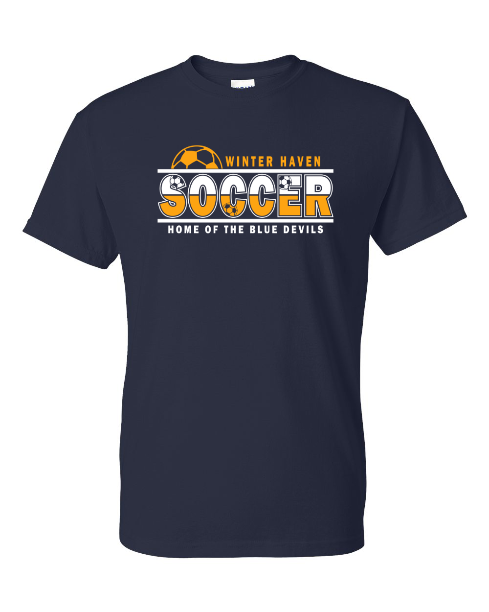 Winter Haven Soccer Double Line Navy