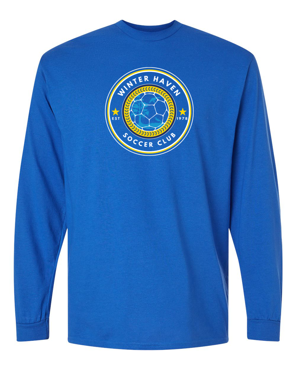 Winter Haven Soccer Club Logo on Blue (multiple styles)