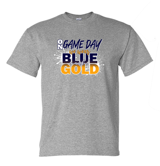 We Wear Blue and Gold Grey