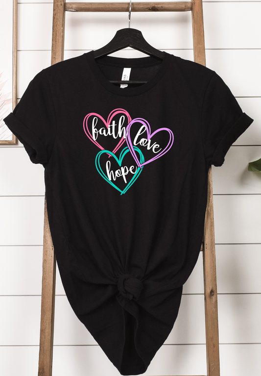 Faith Hope Love Hearts